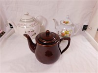 3 teapots: MSE - Japan - brown unmarked