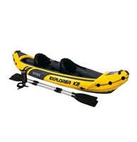 Explorer Yellow 2-Person Inflatable Kayak no oars