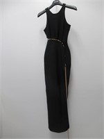 Black Sleeveless Chain Dress-S