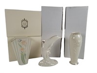 Lenox China Jewels Dolphin & 4 Vases
