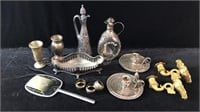 Sterling & Silver Plate Decanters & More