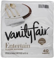 8 PACKS - Vanity Fair Entertain Paper Napkins 40ct