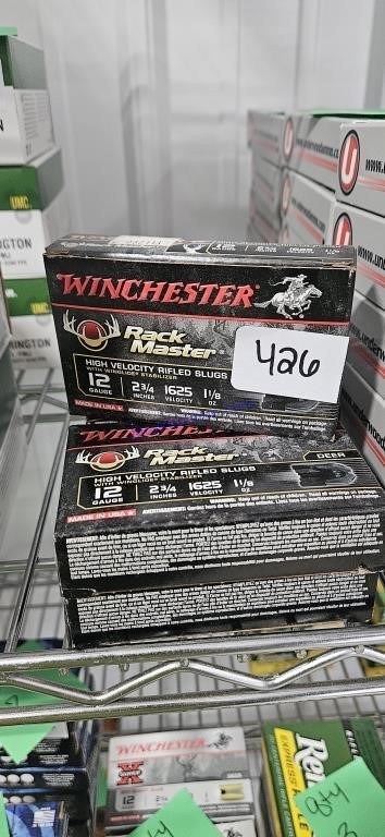 5 Winchester 12 gauge 
ONE MONEY