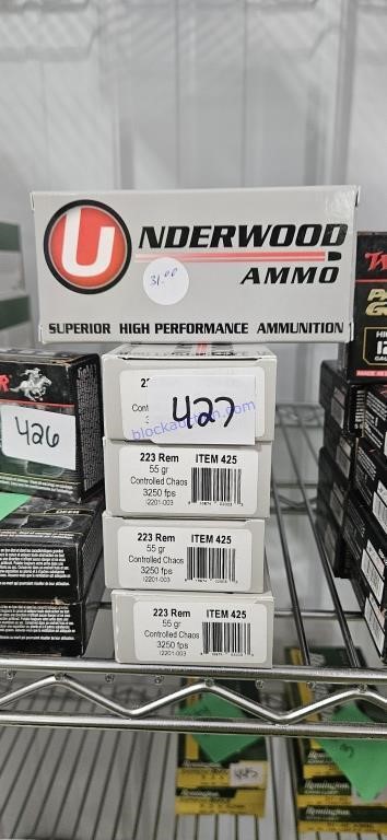 5 Underwood ammo 223 rem 55 grain
 ONE MONEY