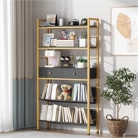 YAOHUOO Industrial Book Shelf-5Tiers