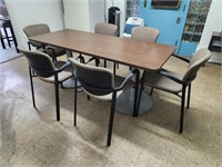 TABLE, W/ (6) CHAIRS