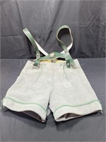 Swiss Alps Suede Shorts & Suspenders 32?