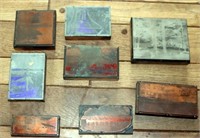 [M] ~ (Lot of 8) Camp Iroquois Printing Blocks