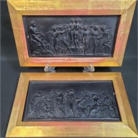 Pair Of Vintage Plaques Greek Style