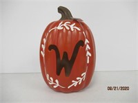 Light Up Halloween Pumpkin, "W"