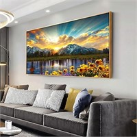 Framed Wall Art for Living Room, Mountain Landscap
