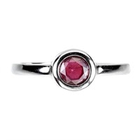 Heated Round Red Ruby 5mm Gemstone 925 Sterling Si