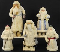 FIVE RUSSIAN FATHER FROST FIGURES