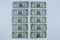 (10) Series 1963 Federal Reserve Note $1.00