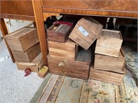 Group of Vintage Japanese Hina Doll Boxes