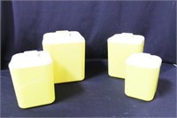 VINTAGE YELLOW CANISTER SET
