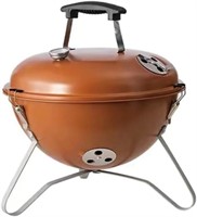 Portable Charcoal Grill 14  Orange  for Travel  Ou