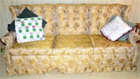 Vintage Sofa and Matching Chair - Throw Pillows