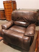 OVERSIZED LEATHER ELECTRIC WALL HUGGER RECLINER