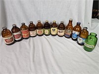12 Assorted Vintage Beer Bottles