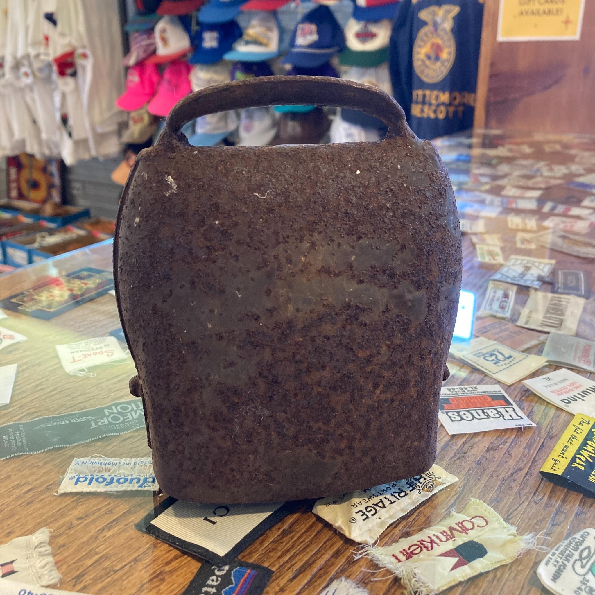 Antique Primitve Cowbell Rusted Working