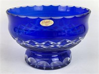 Badash Cobalt Cut to Clean Crystal Bowl