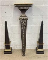 Pair of Decorative Metal Obelisks