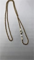 Braid chain necklace marked 925 1/10 10k 5.2 g