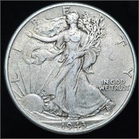 1943 Walking Liberty Half Dollar -  AU