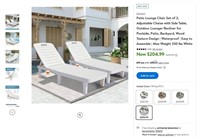 E9336  Segmart Patio Lounge Chair Set