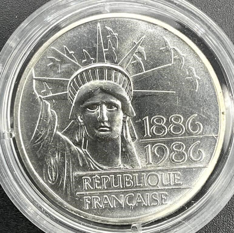 1986 French .950 Silver 100 Francs Piedfort