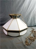 Vintage Style Stained Glass Swag Lamp Measures