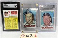(3) Mickey Mantle / Checklist Baseball Cards
