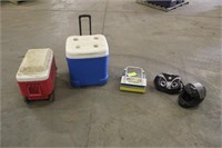 (2) Coolers, Lunchbox With Built In Speakers,