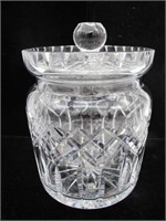 WATERFORD CUT CRYSTAL CANDY DISH W/ LID ALL CLEAN