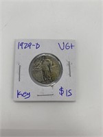 1929-D Standing Liberty Silver Quarter Coin