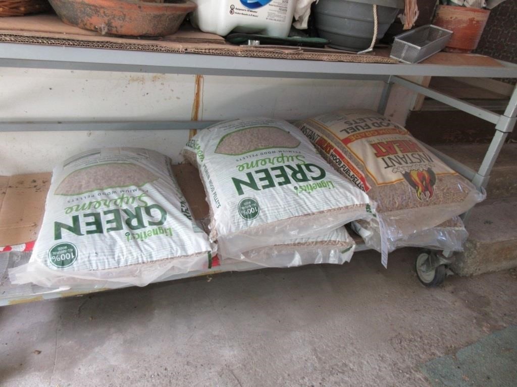 (5) bags of wood pellets