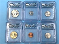 2005 D & P 6 piece first strike coin set all SP69