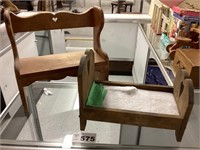DOLL BENCH AND CRADLE