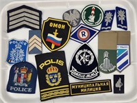 16) VARIOUS COUNTRY POLICE PATCHES - OBSOLETE