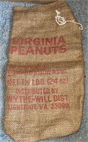 Vtg Burlap Virginia Peanuts - Lightfoot, VA Bag