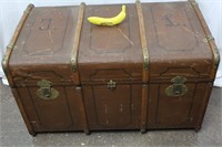 Vintage Monogrammed Steamer Trunk With Inserts