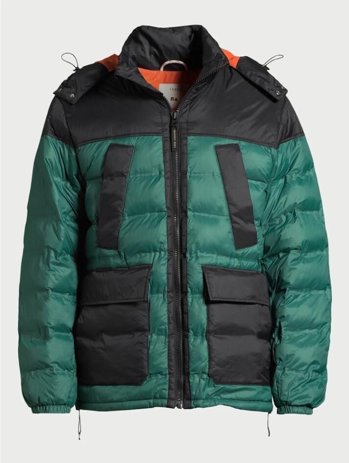 FreeAssembly Men's Hooded Puffer Mountain Jacket-S