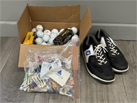 Golf Balls, Tees, Ballmarkers, 11.5M Golf Shoes