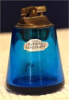 Vintage Blenko Blue Glass Table Lighter