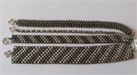 Four various sterling silver bracelets 127g
