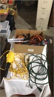 Extension cords, work light, grabber