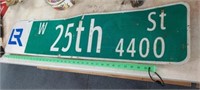 25TH ST METAL SIGN