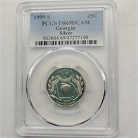 1999 S PCGS PR69DCAM GEORGIA SILVER QUARTER