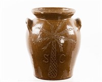 Marvin Bailey Pottery Jar w/ Palmetto Tree